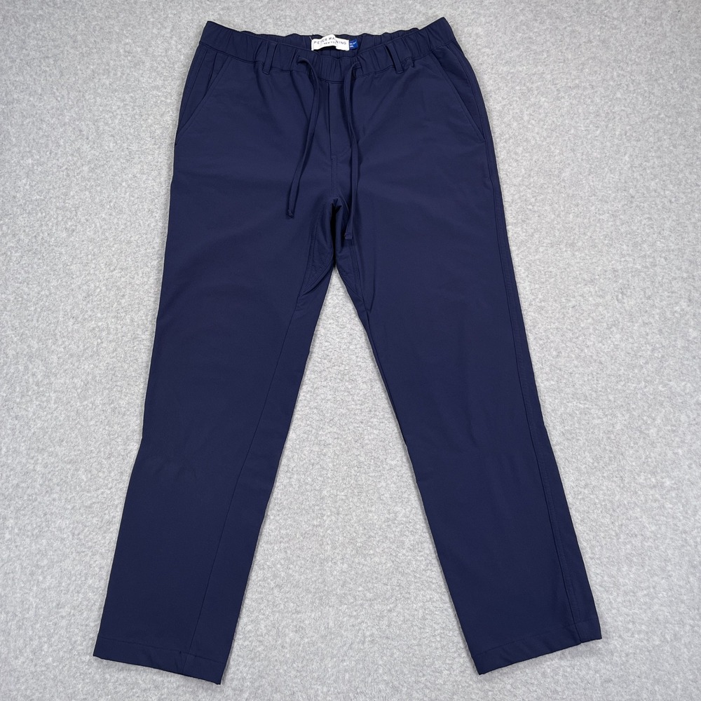 Peter Manning Everywhere Pant Men 32/34W 28L Navy Blue Ripstop Chino Jogger Tech